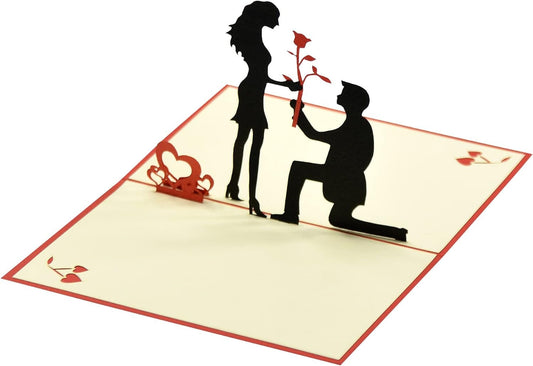 Romantic Rose 3D Pop Up Card