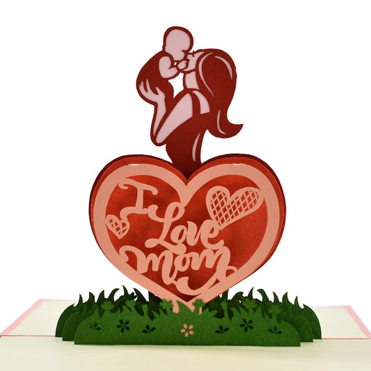 I Love Mom 3D Pop-Up Card - Mother's Day Collection
