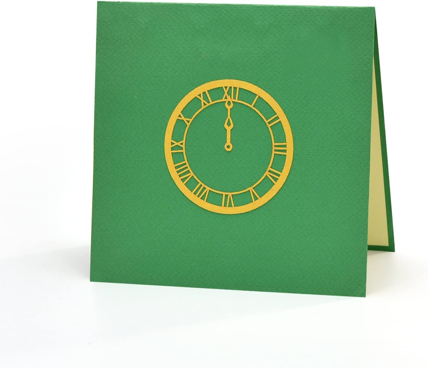 Merry Christmas Elegant Reindeer Clock 3D Pop Up Card