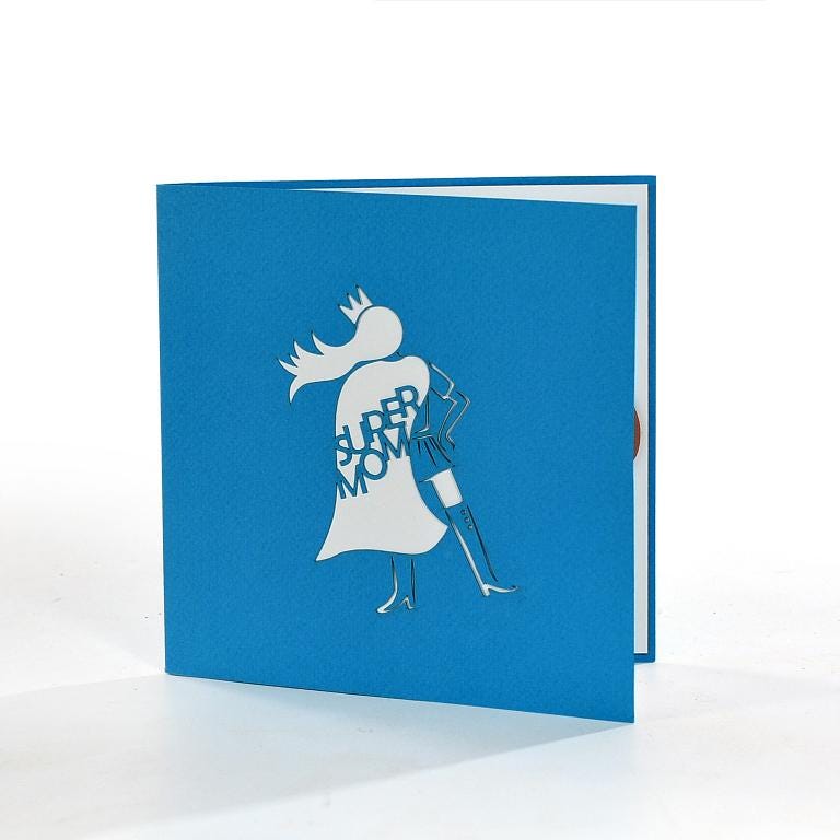Super-mom 3D Pop Up Card - Mother's Day Gift