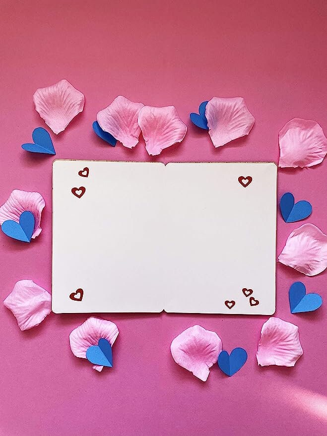 Pink Love Flower Wooden Card - Birthday Gift