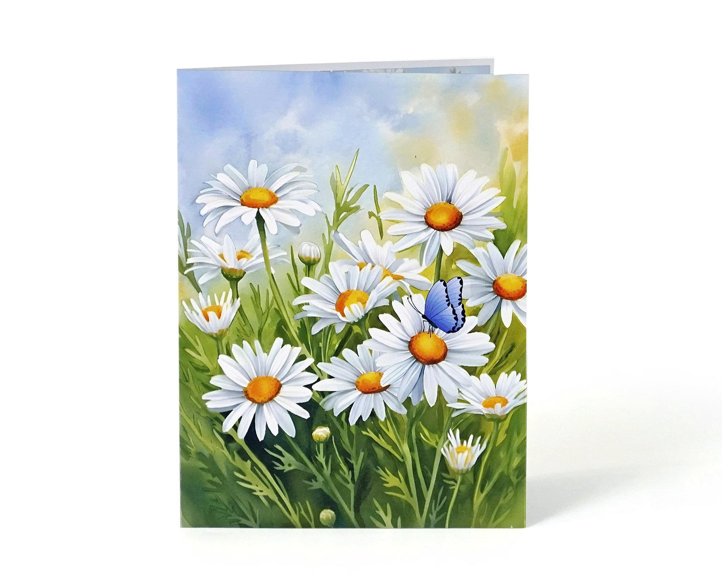 3D Pop Up Daisy Card – Butterfly Meadow Spring Scene