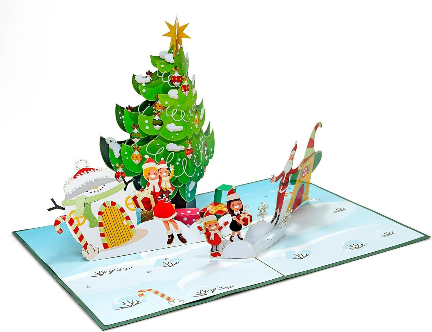 Santa Claus Family Christmas 3D Pop Up Card