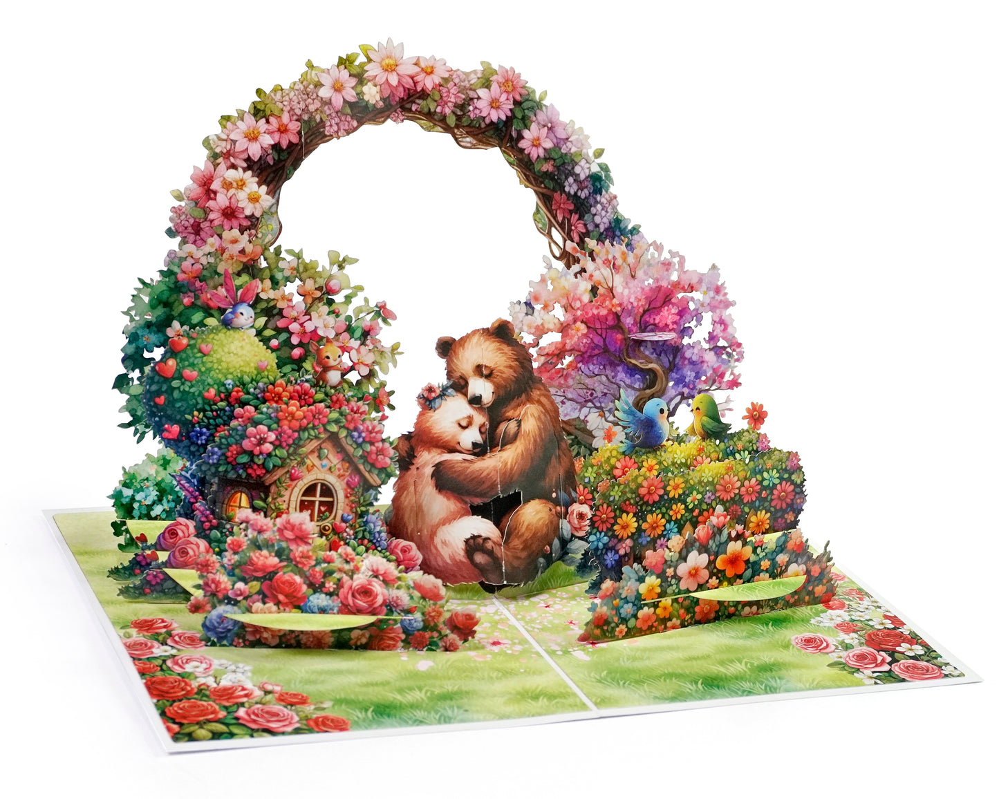 Bear Couple Love 3D Pop-Up Card - Romantic Gift for Valentine's Day, Anniversary & Birthdays