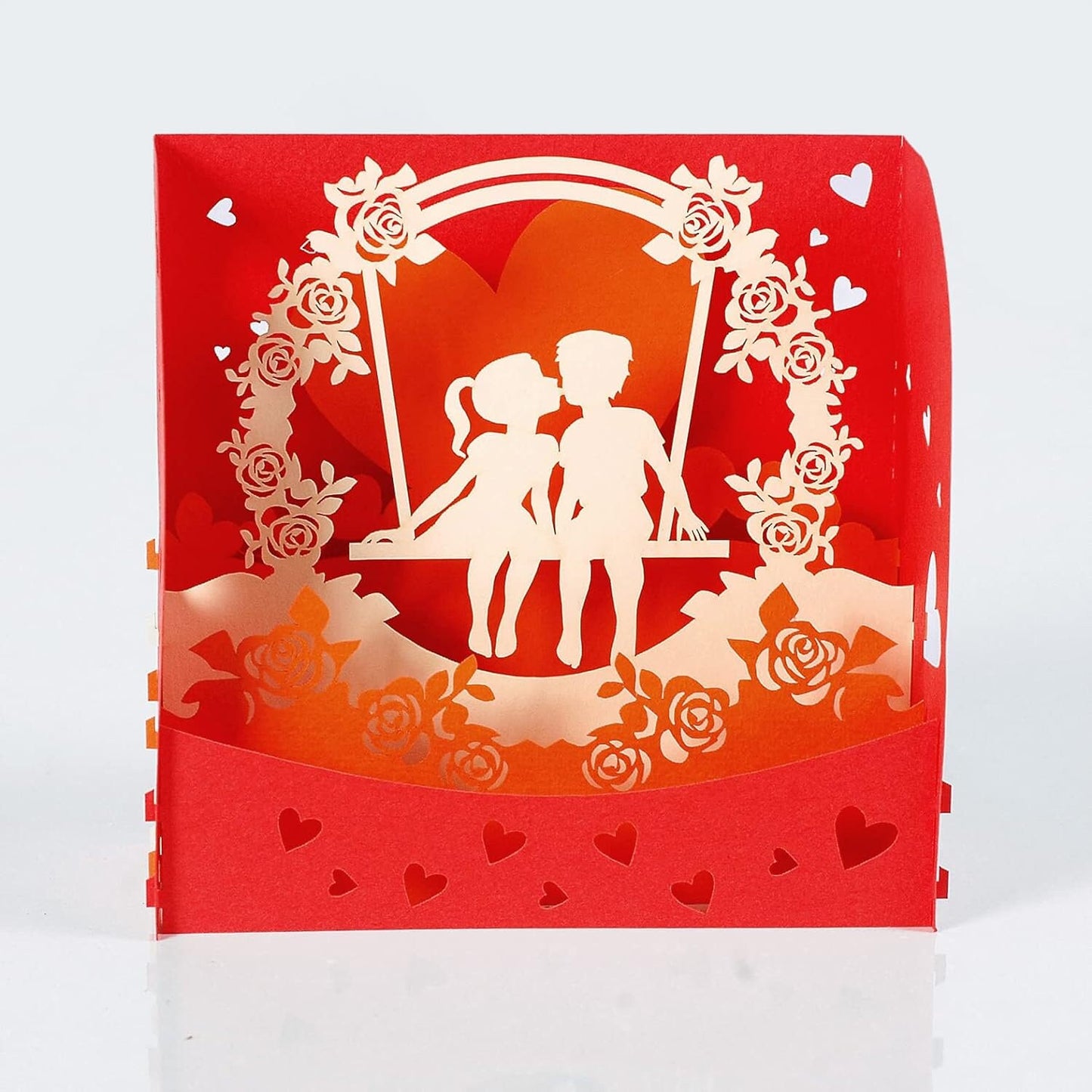 Kiss on Swing 3D Box Card - Valentine's Love Collection
