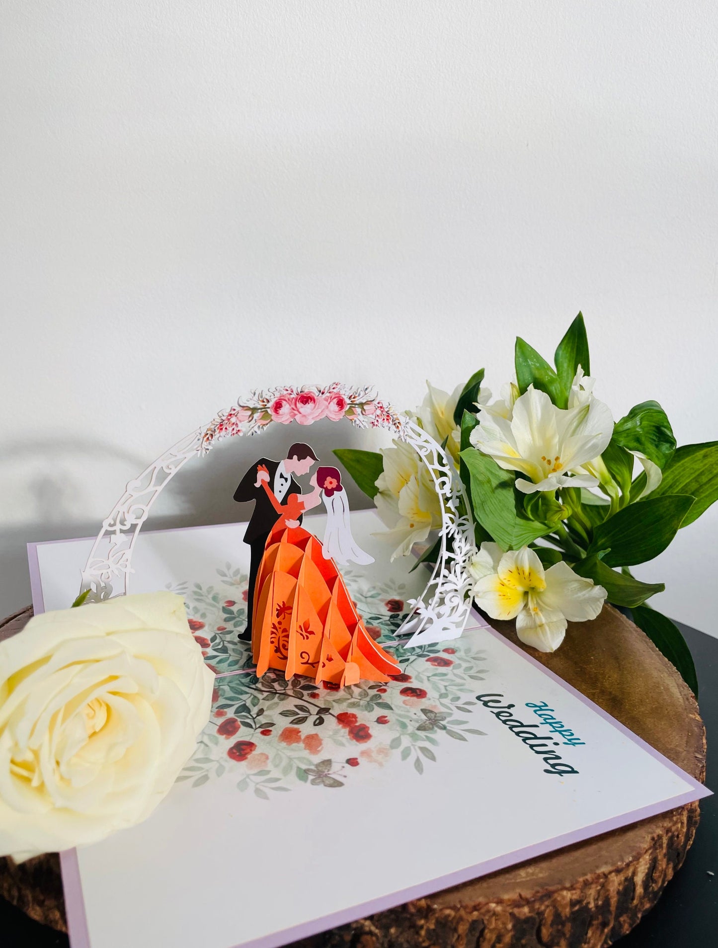 Wedding Couple 3D Pop Up Card - Happy Wedding