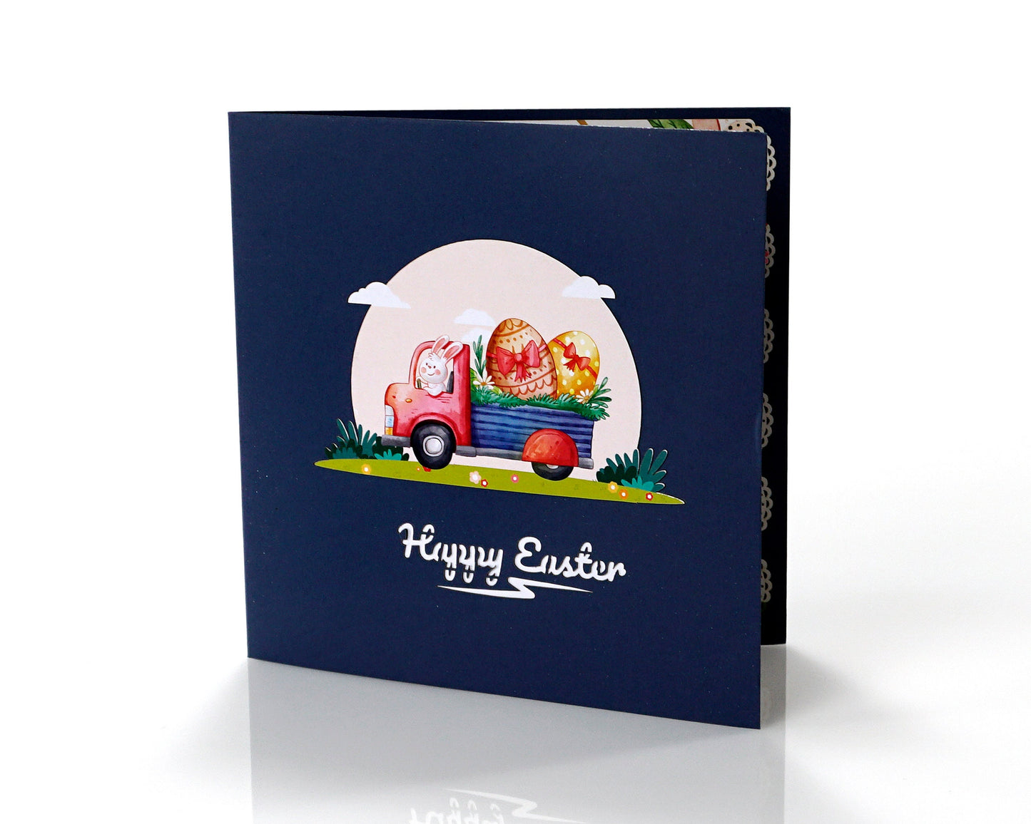 Happy Easter Bunny Truck 3D Pop Up Card
