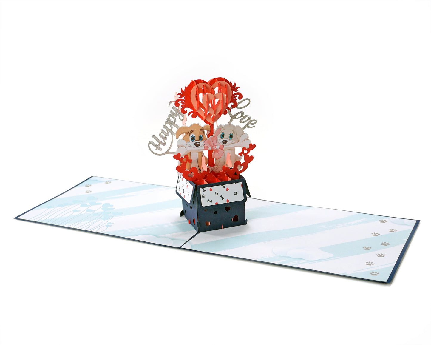 Dog Couple 3D Pop Up Card - Love Collection