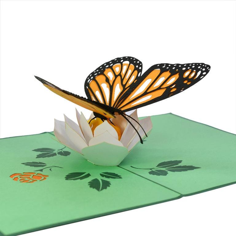Butterfly Flower 3D Pop Up Card - Spring Collection