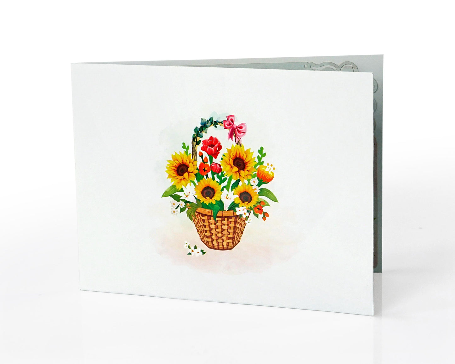 Sunflower Basket 3D Pop Up Card - Spring Bouquet