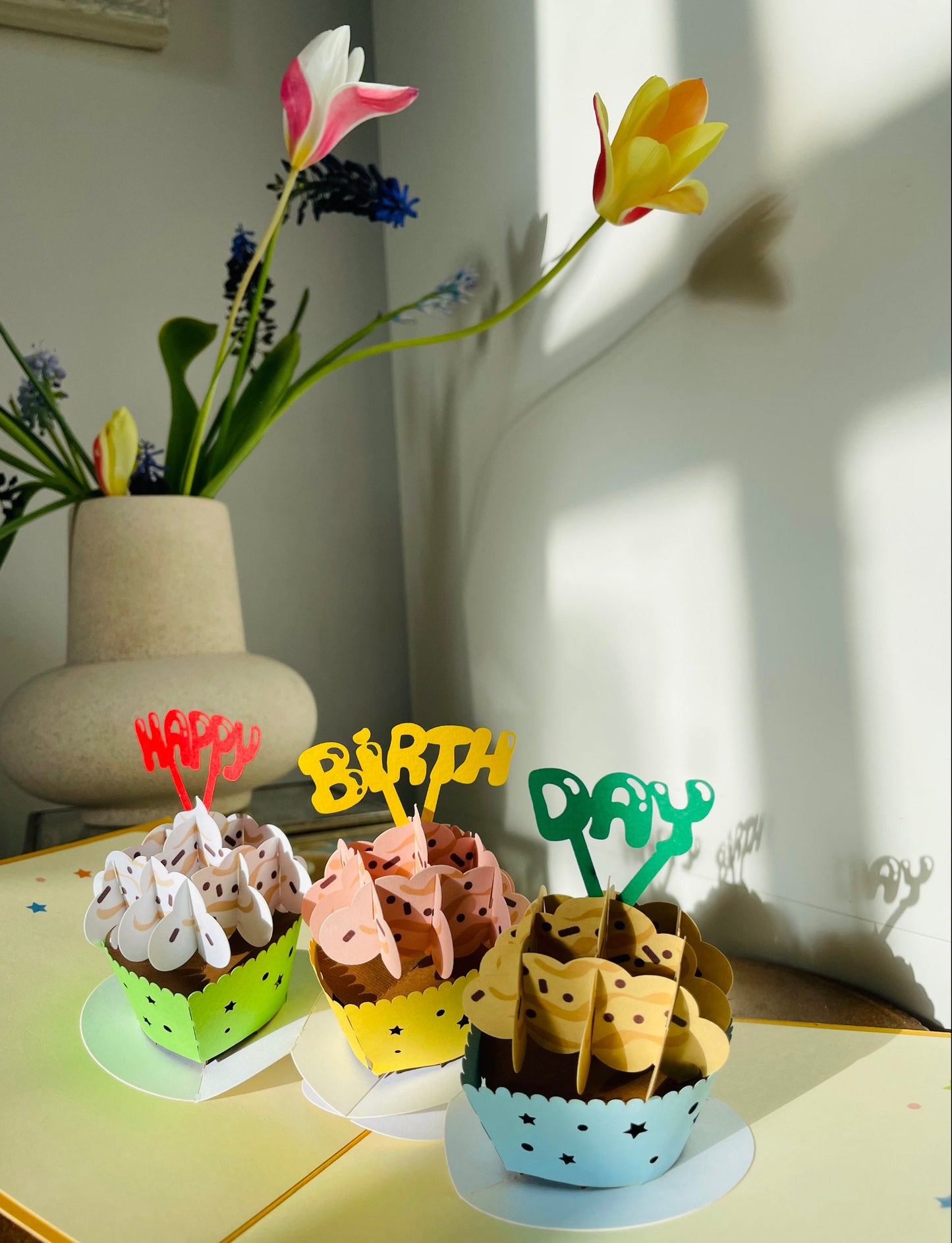 Happy Birthday Cupcake 3D Pop Up Card