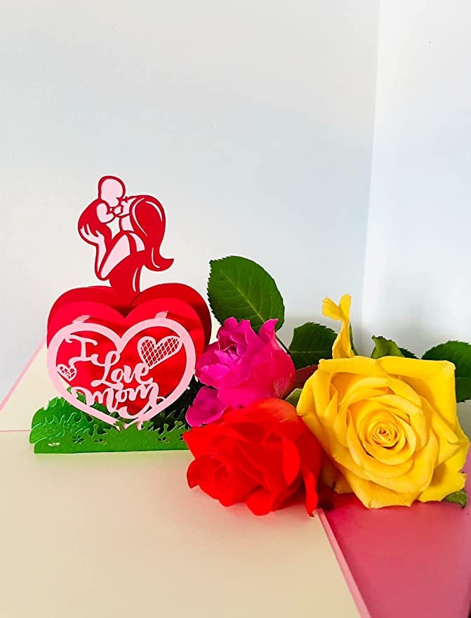 I Love Mom 3D Pop-Up Card - Mother's Day Collection