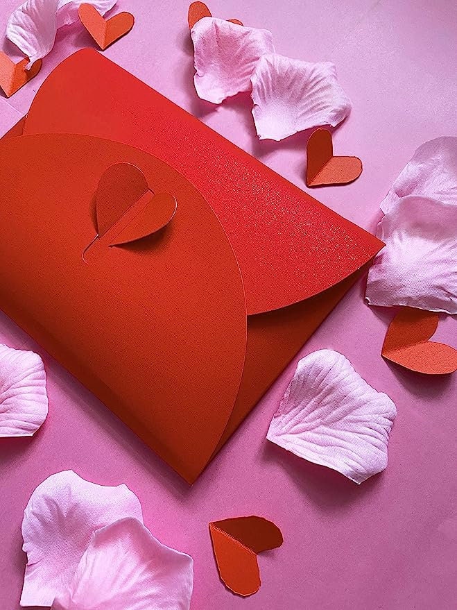 Romantic Red Rose Wooden Card - Valentine's Day Gift