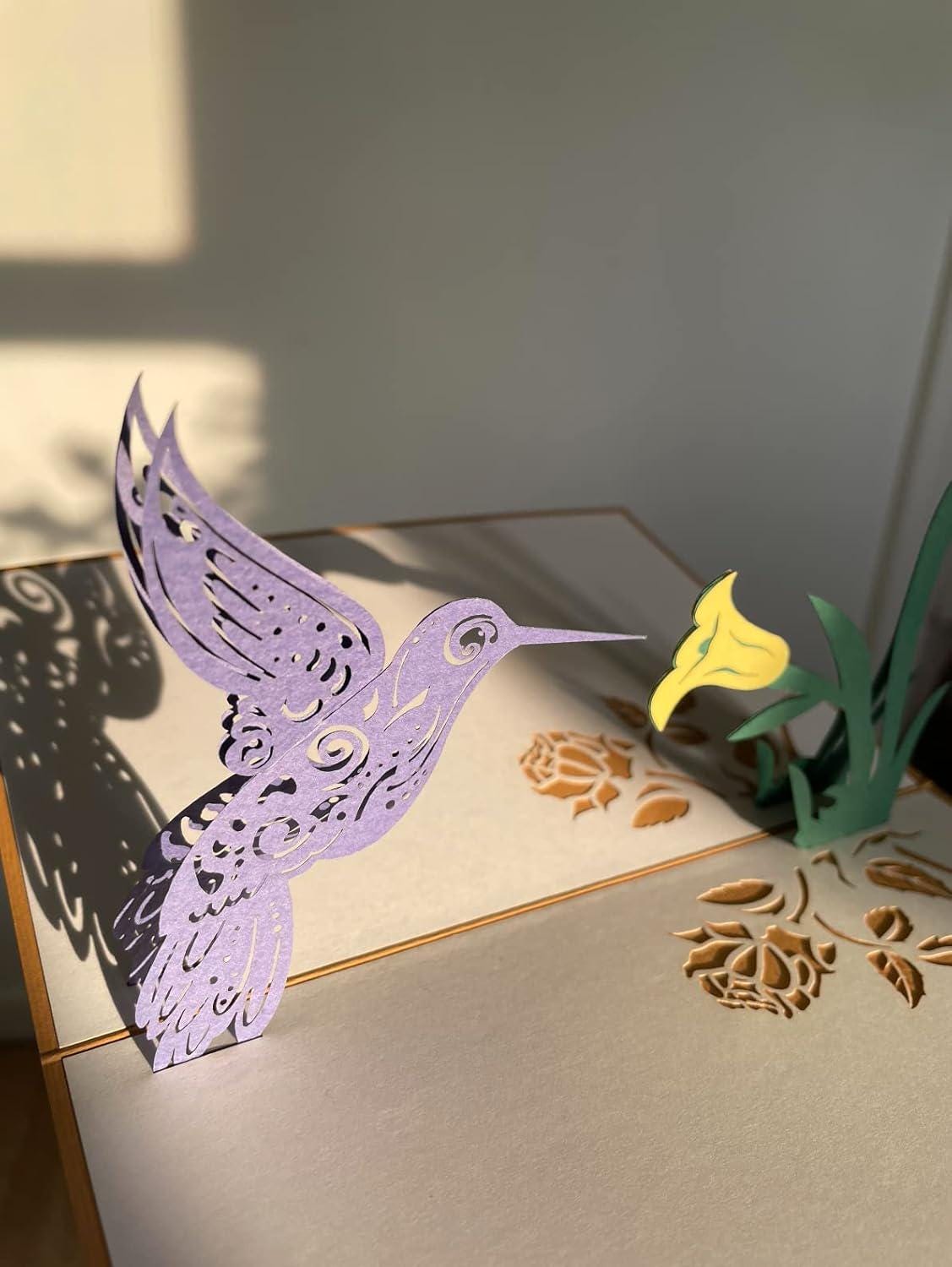 Hummingbird Flower 3D Pop-Up Card - Spring Collection