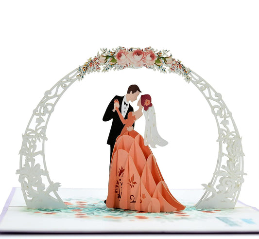 Wedding Couple 3D Pop Up Card - Happy Wedding