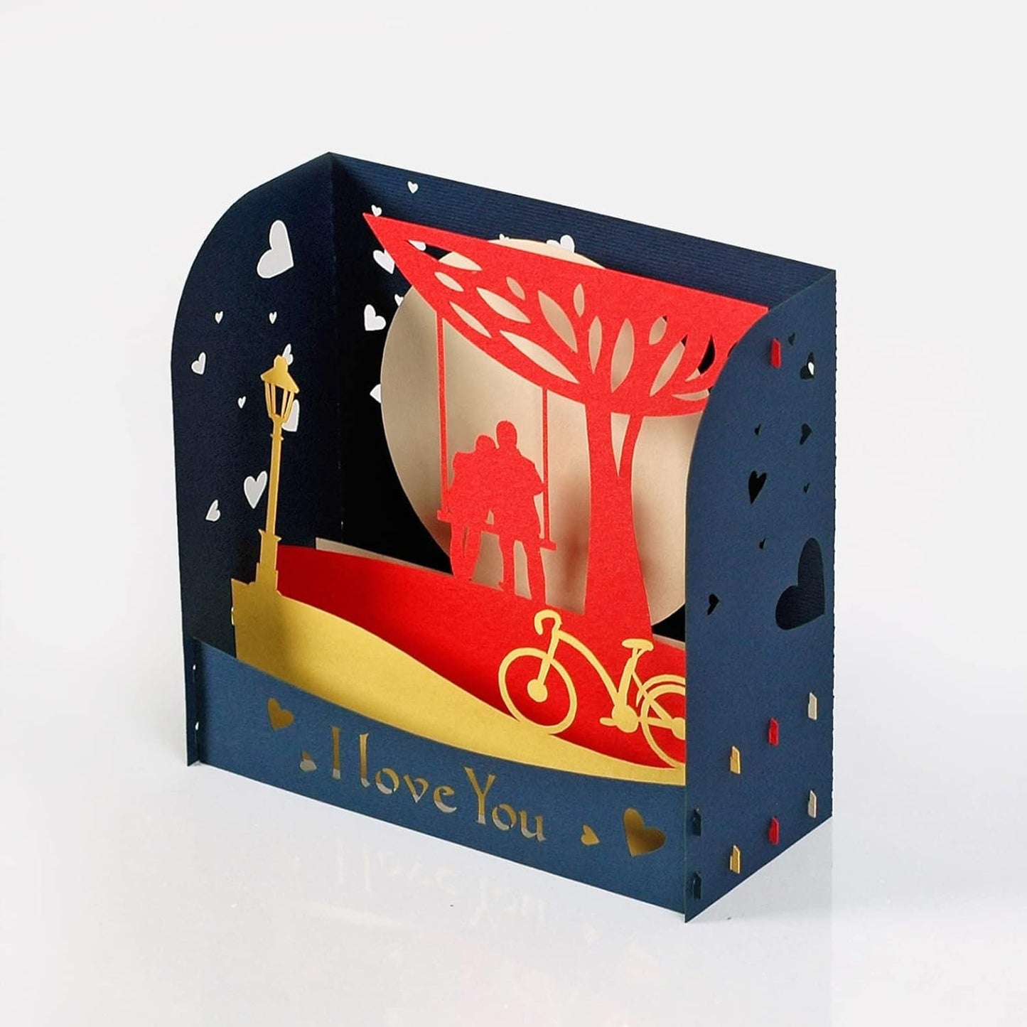 Romantic Couple Swing 3D Box Card