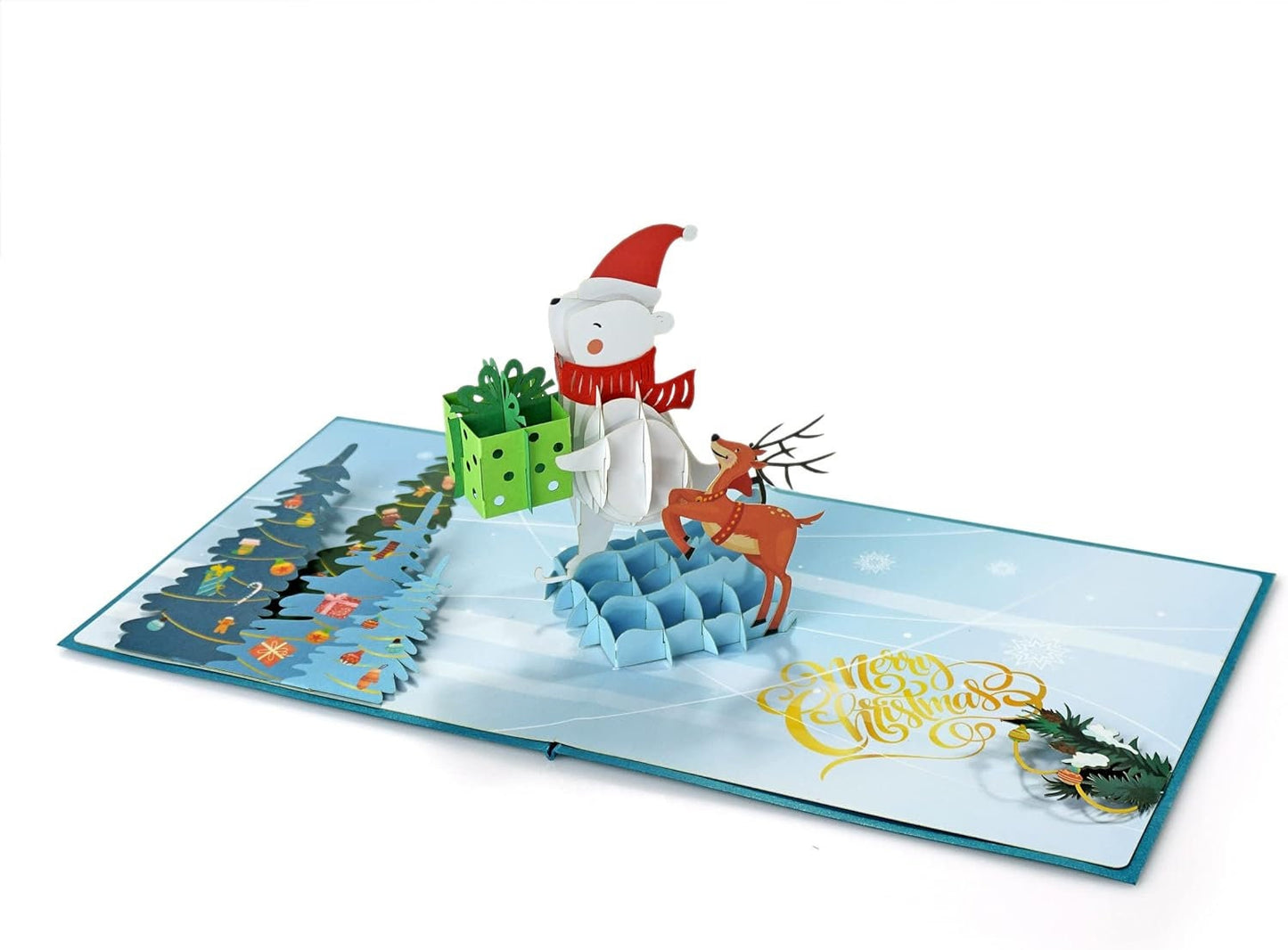 Christmas Bear and Reindeer 3D Pop Up Card