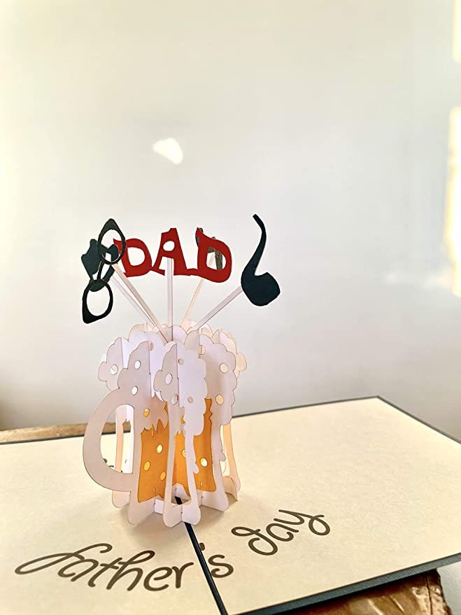 Happy Father's Day Beer 3D Pop Up Card