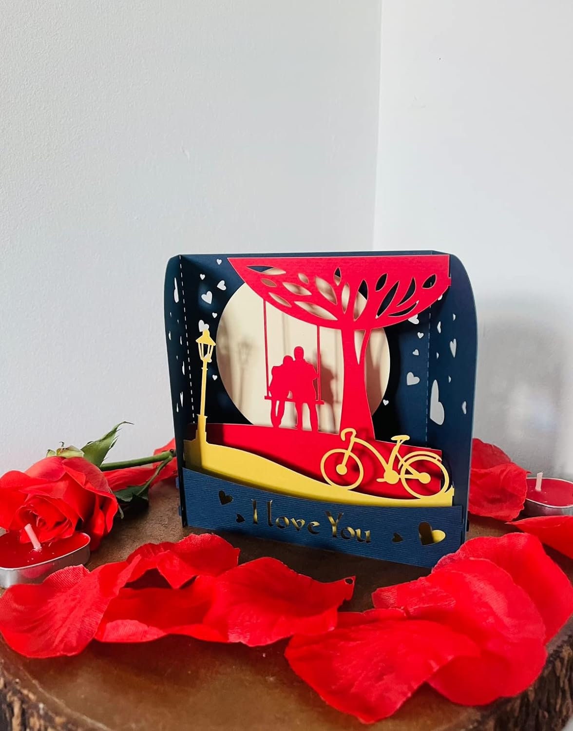 Romantic Couple Swing 3D Box Card