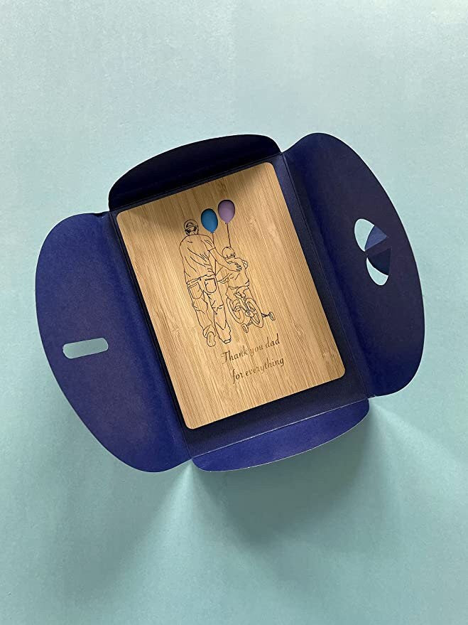 Thank You Dad Wooden Card - Father's Day from Son