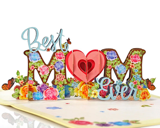 Best Mom Ever 3D Pop Up Card - Mother's Day