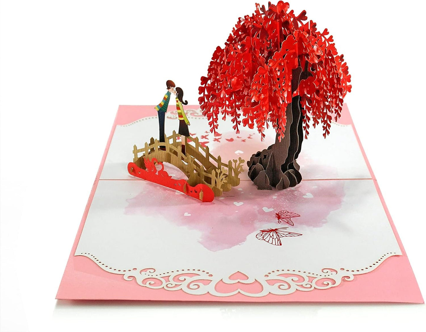 Couple Kiss 3D Pop Up Card - Romantic Valentine's Gift