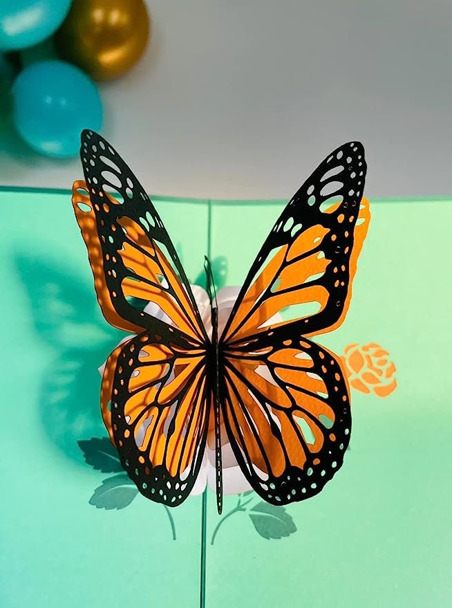 Butterfly Flower 3D Pop Up Card - Spring Collection