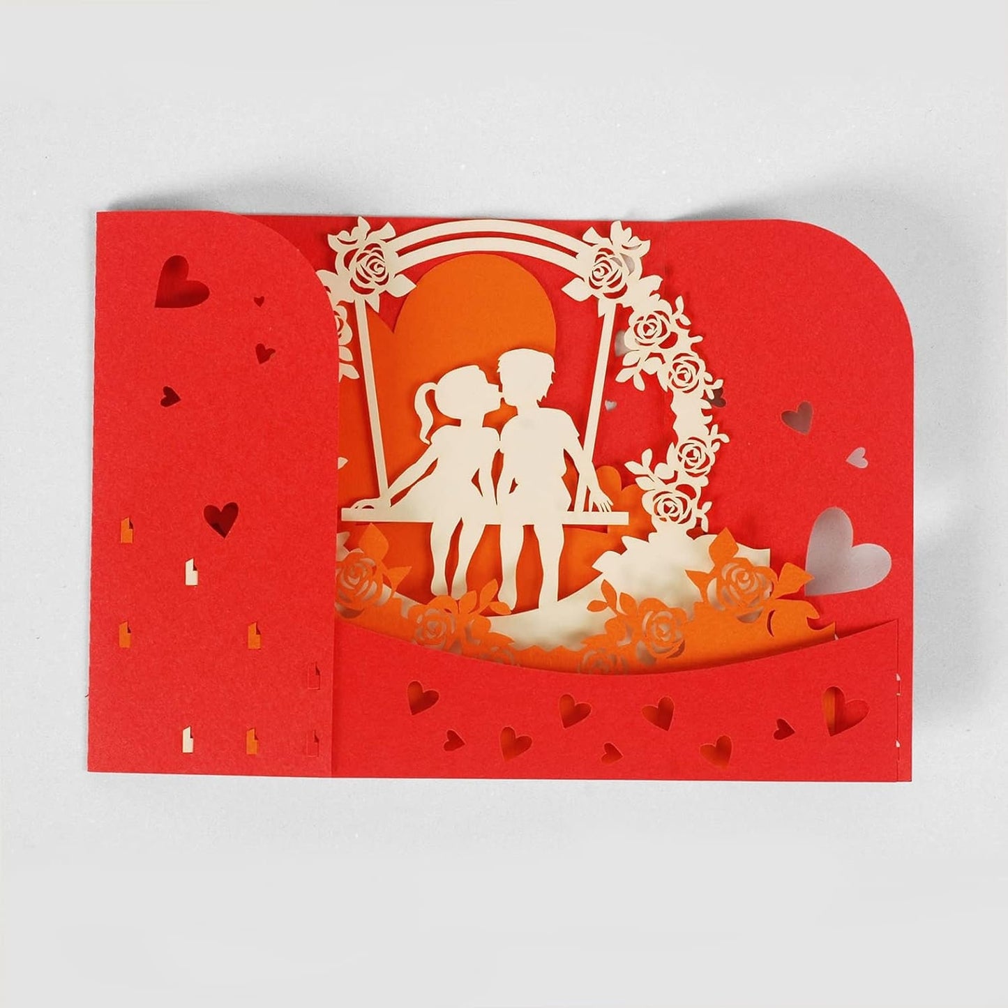 Kiss on Swing 3D Box Card - Valentine's Love Collection