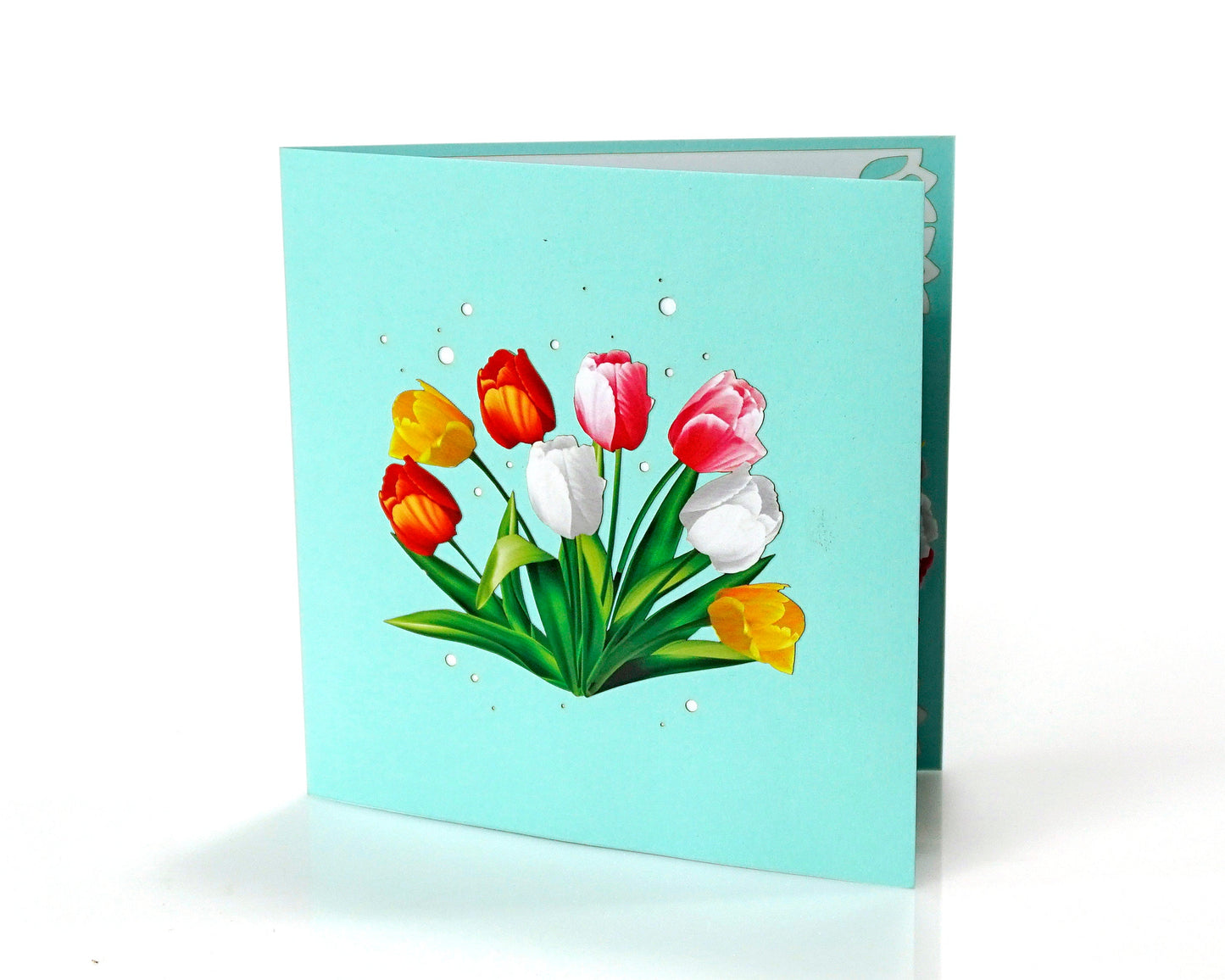Tulip Basket 3D Pop Up Card - Spring Collection