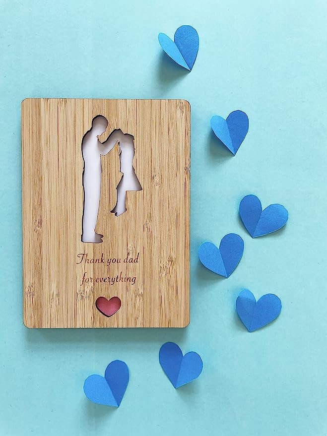 Thank You Dad Bamboo Card - Father's Day from Daughter