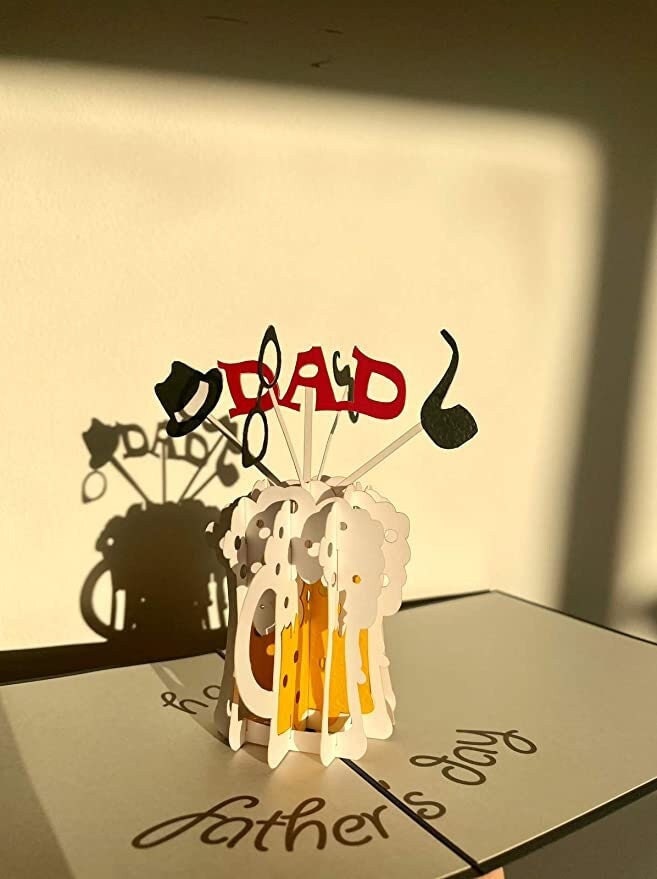 Happy Father's Day Beer 3D Pop Up Card