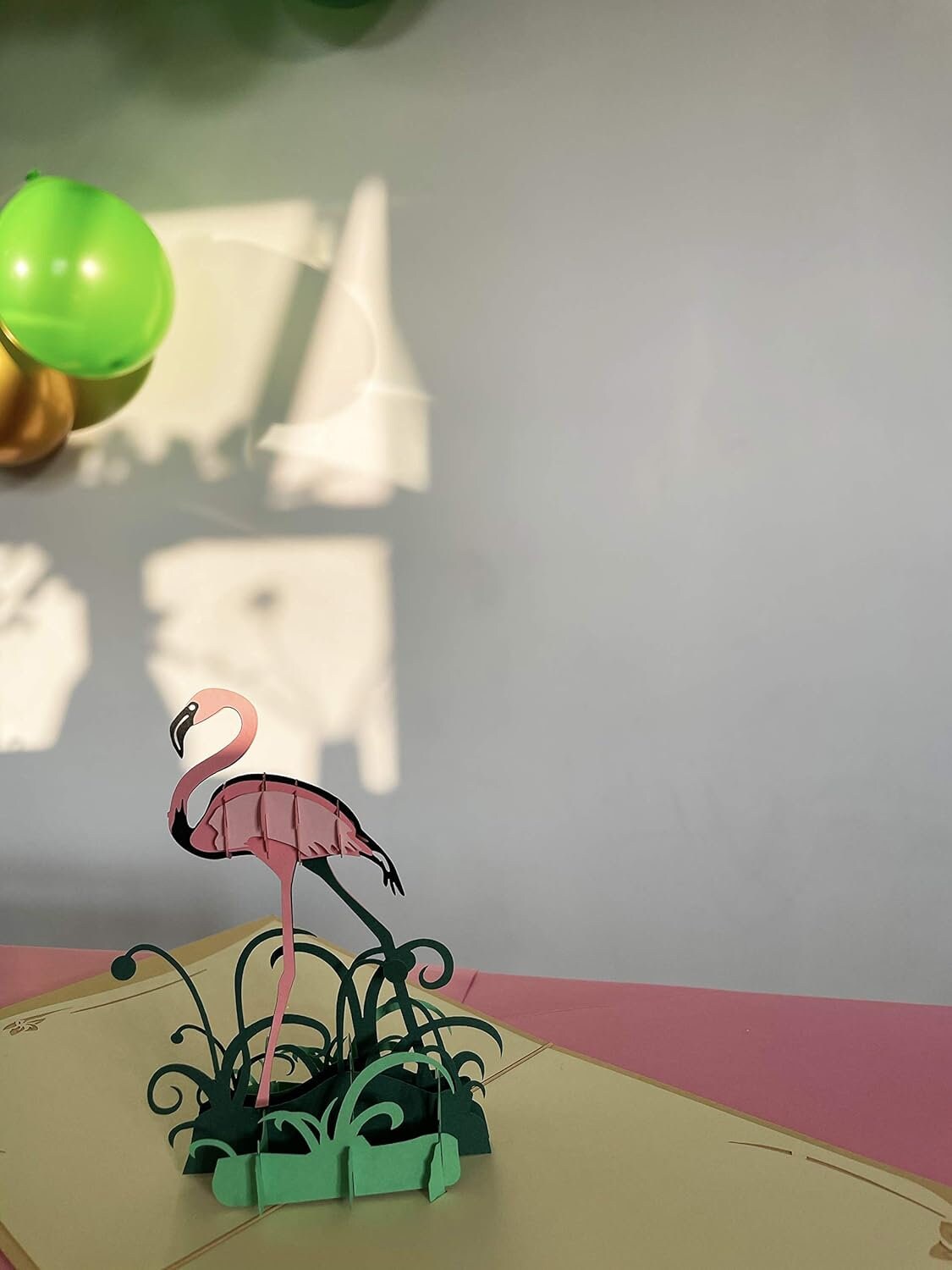 Pink Flamingo 3D Pop Up Card - Spring Collection