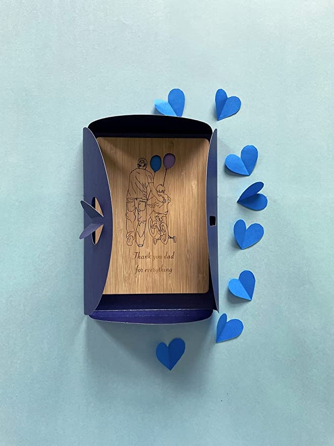 Thank You Dad Wooden Card - Father's Day from Son