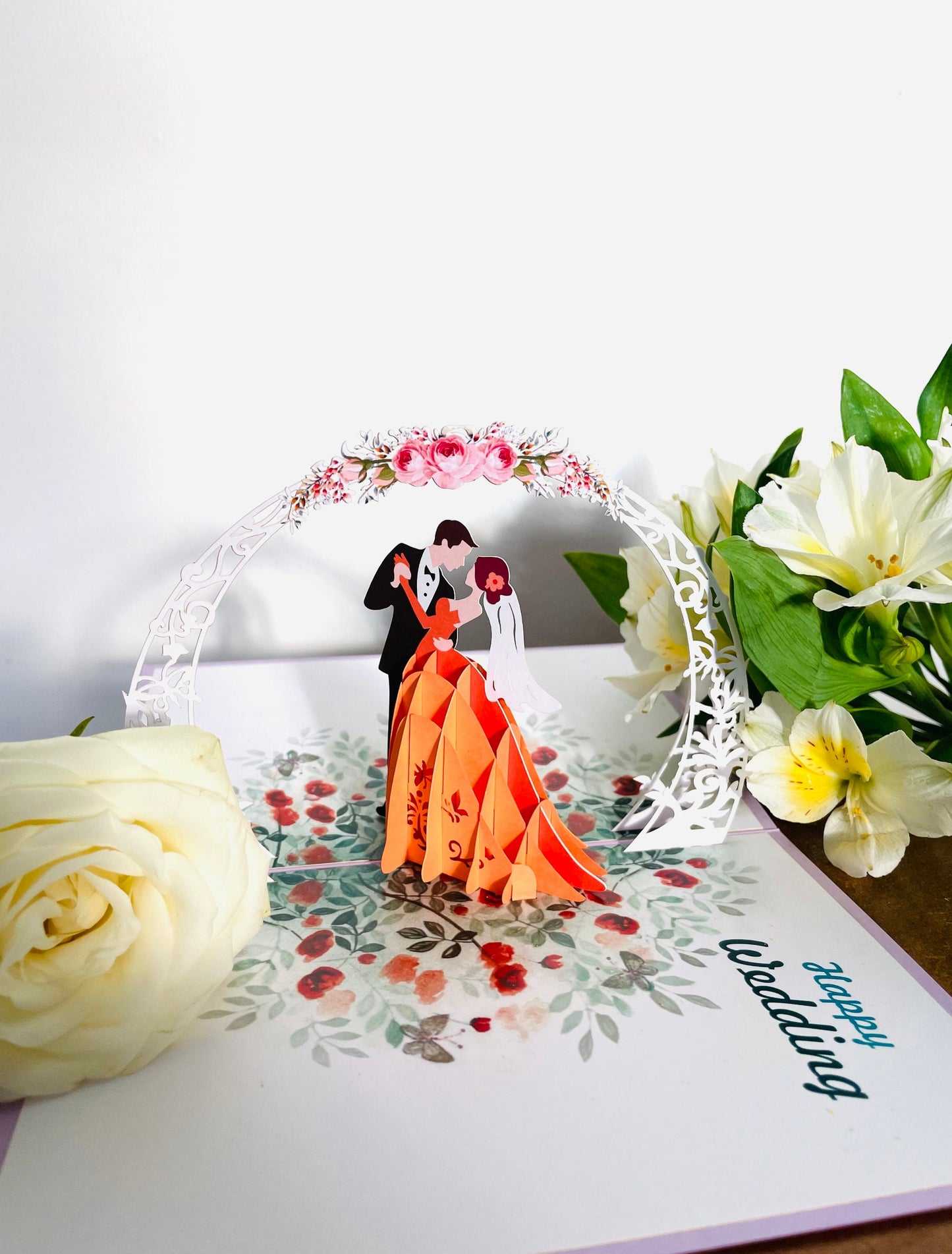 Wedding Couple 3D Pop Up Card - Happy Wedding