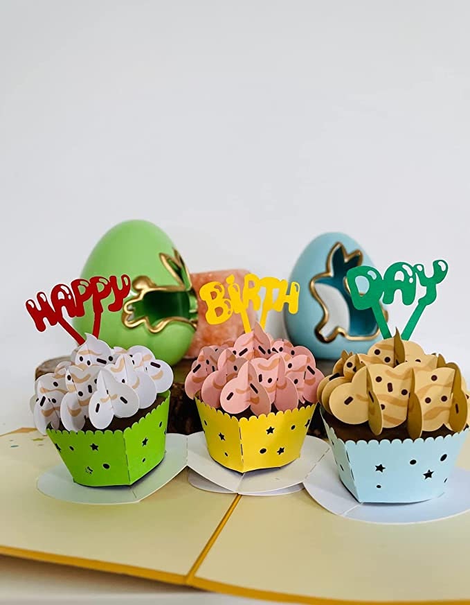 Happy Birthday Cupcake 3D Pop Up Card