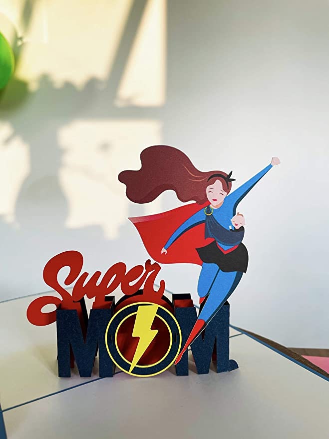Super-mom 3D Pop Up Card - Mother's Day Gift