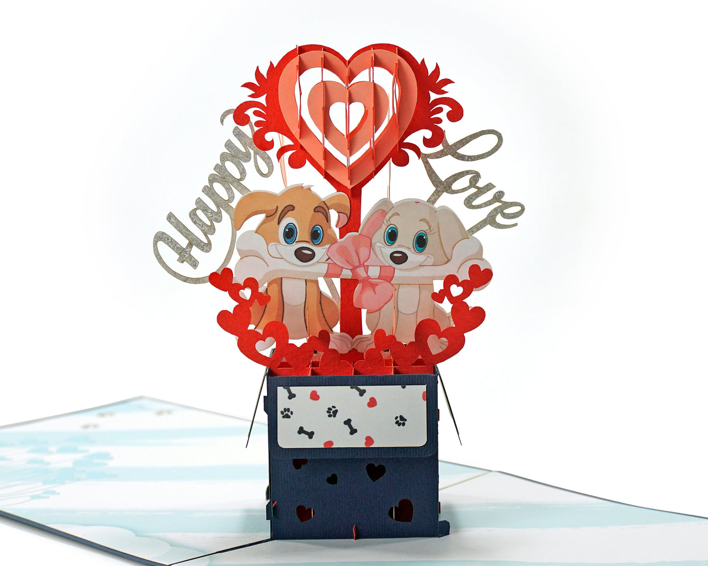 Dog Couple 3D Pop Up Card - Love Collection
