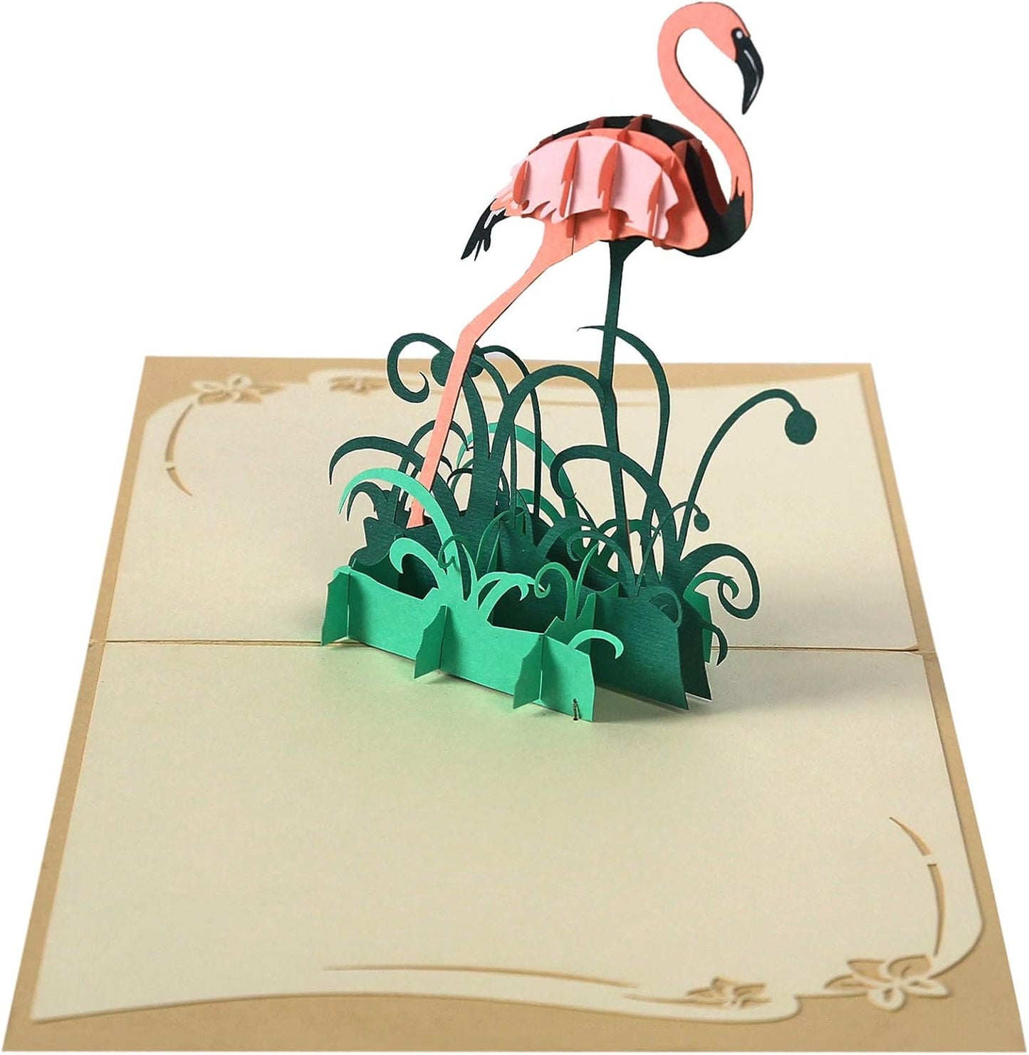 Pink Flamingo 3D Pop Up Card - Spring Collection