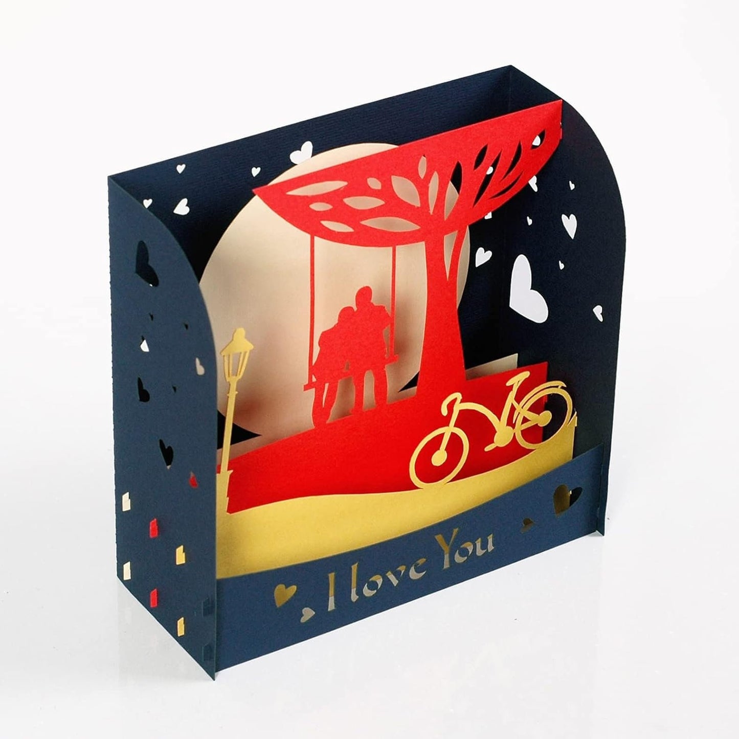 Romantic Couple Swing 3D Box Card