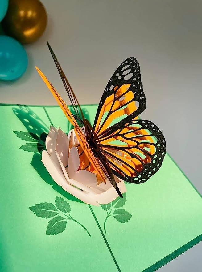 Butterfly Flower 3D Pop Up Card - Spring Collection
