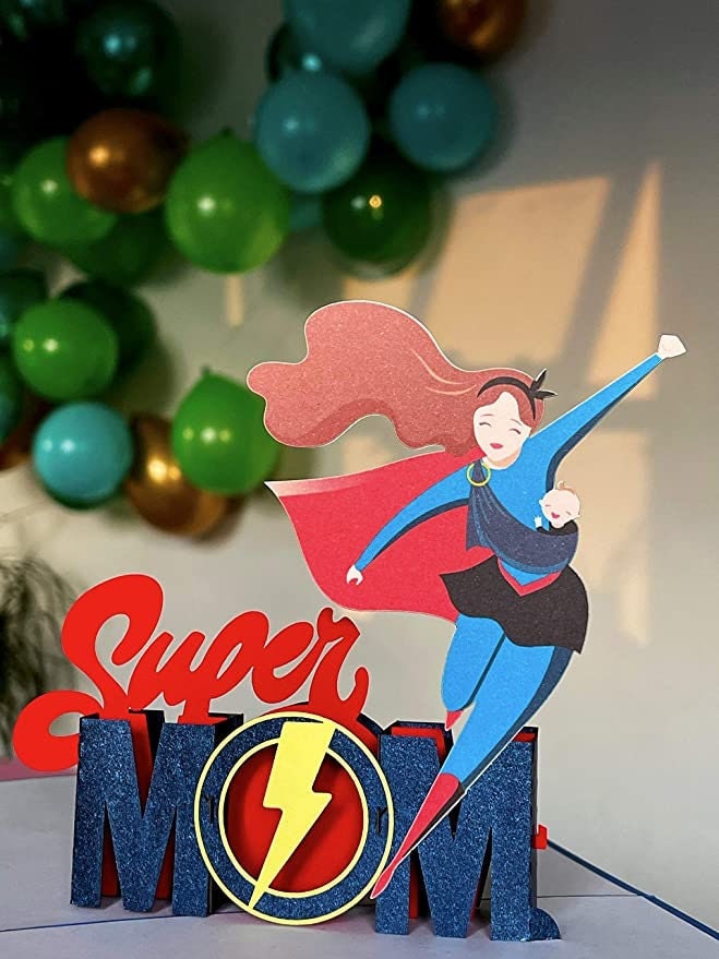 Super-mom 3D Pop Up Card - Mother's Day Gift