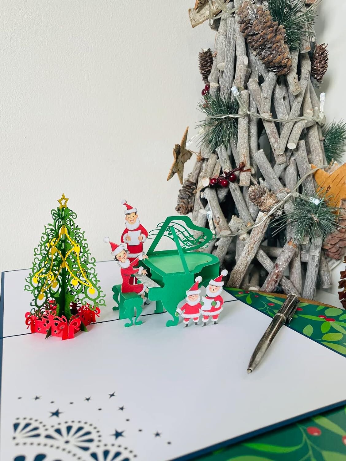 Christmas Carols Cheer 3D Pop Up Card