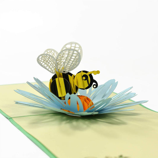 Bumble Bee Flower 3D Pop Up Card - Spring Collection