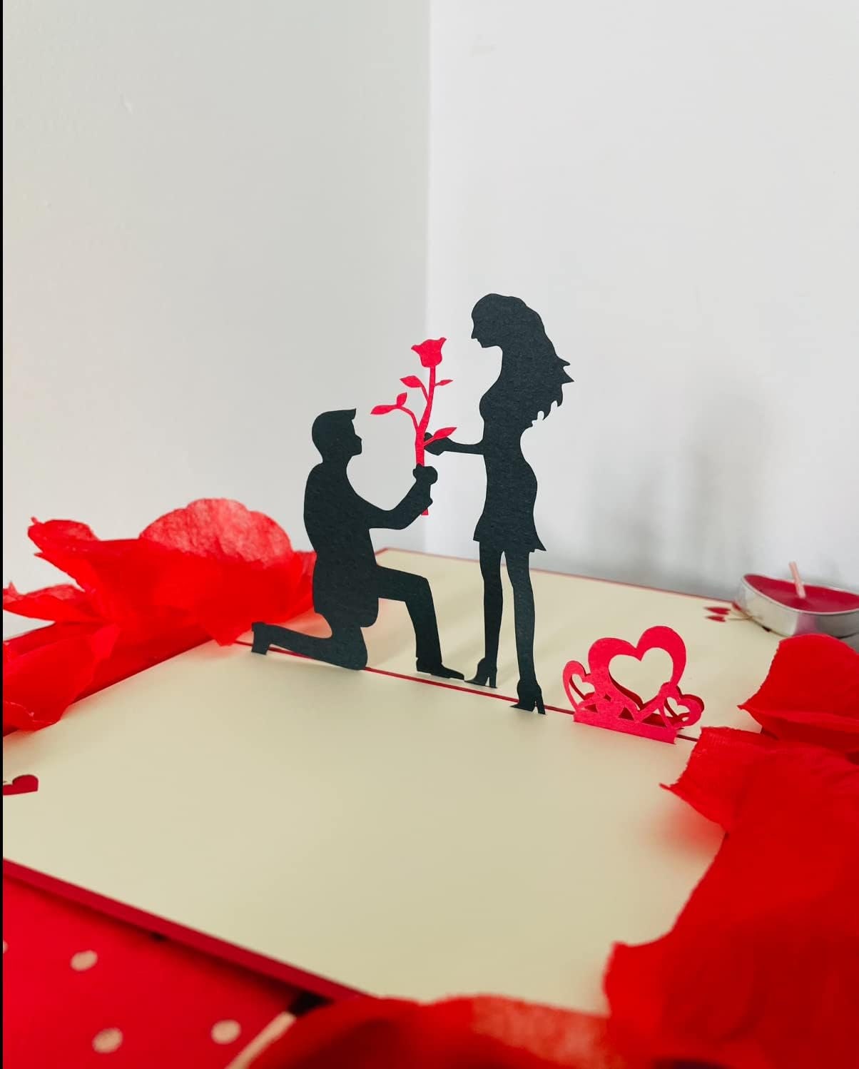 Romantic Rose 3D Pop Up Card