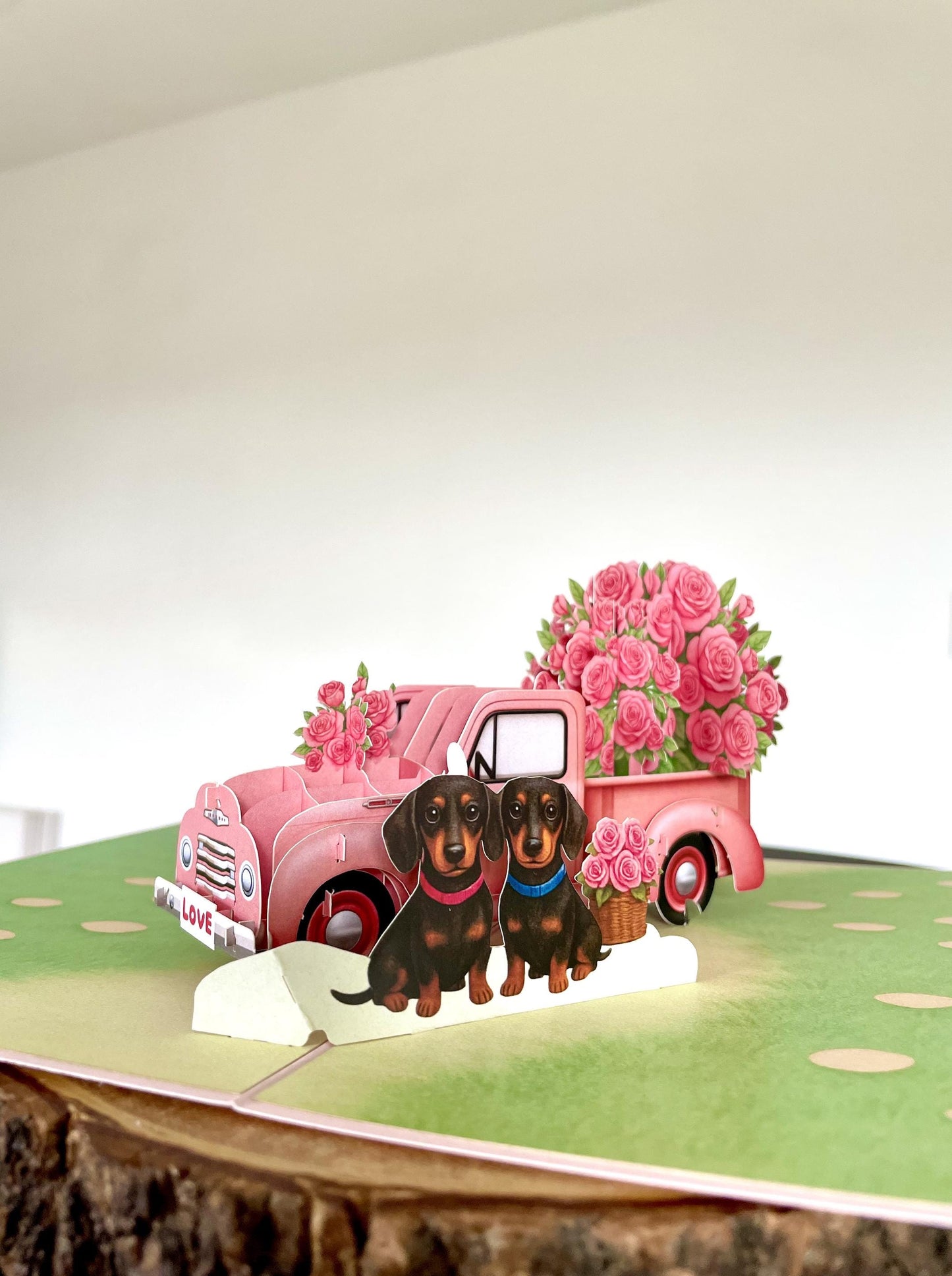 Dachshund Couple Love 3D Pop Up Card