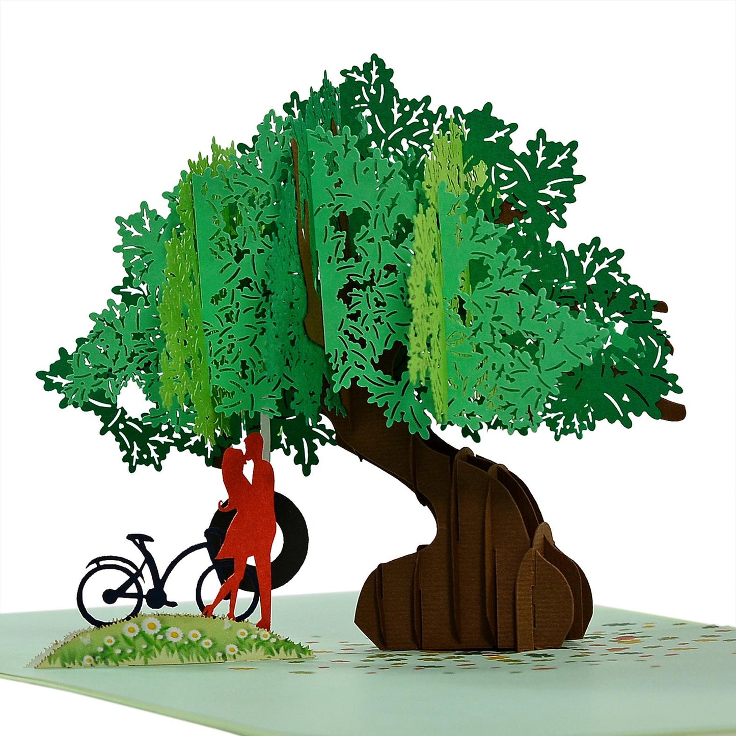 Romantic Bike Couple Kiss 3D Pop Up Card