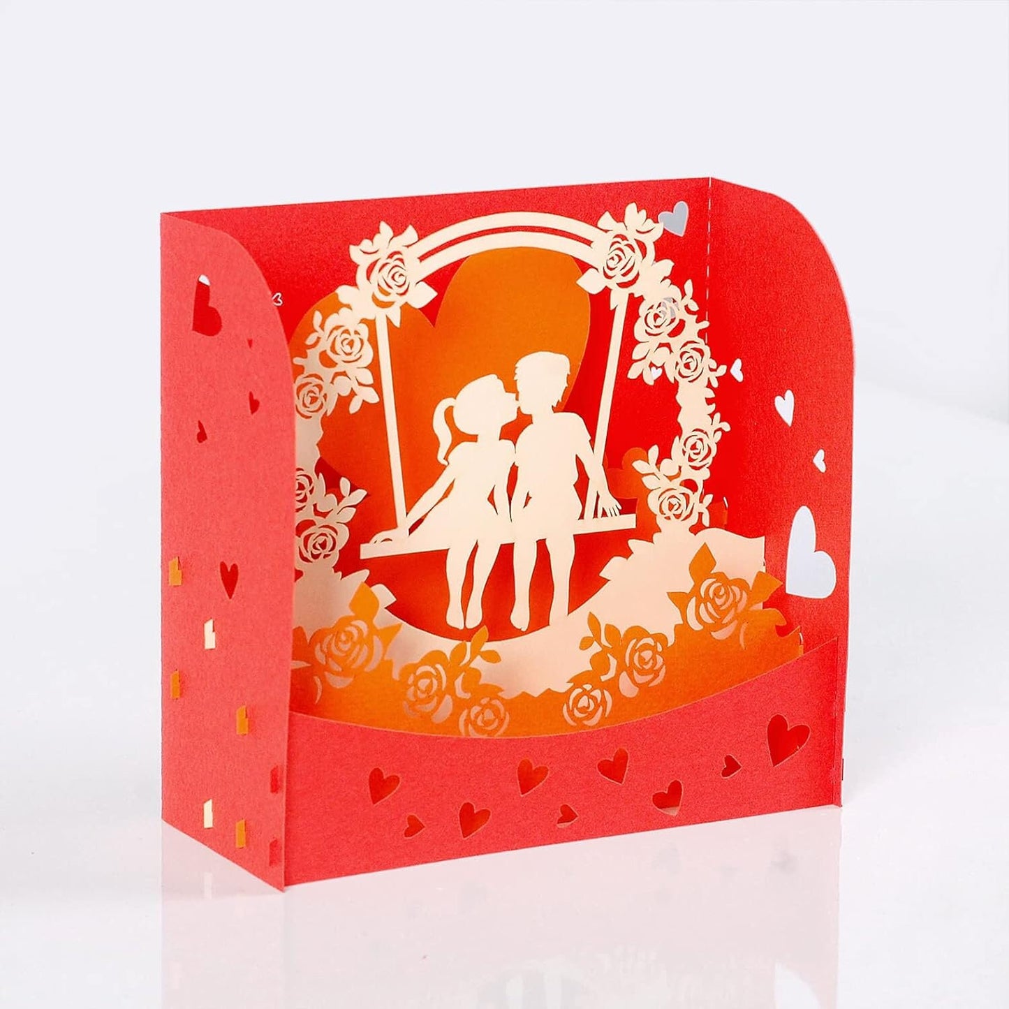 Kiss on Swing 3D Box Card - Valentine's Love Collection