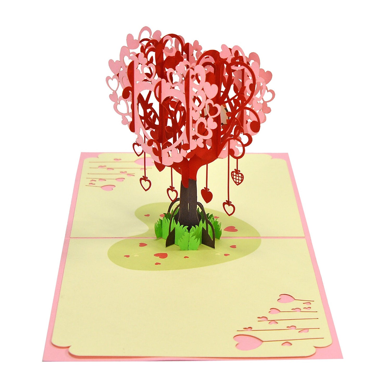 Love Birds in Heart Tree 3D Pop Up Card