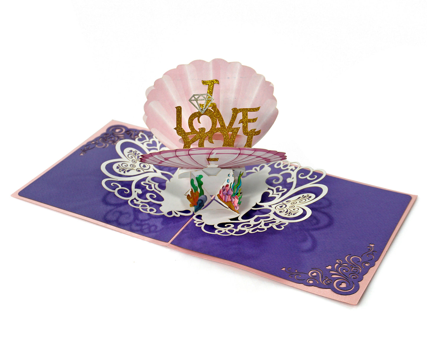 Pearl Anniversary 30 Years 3D Pop Up Card