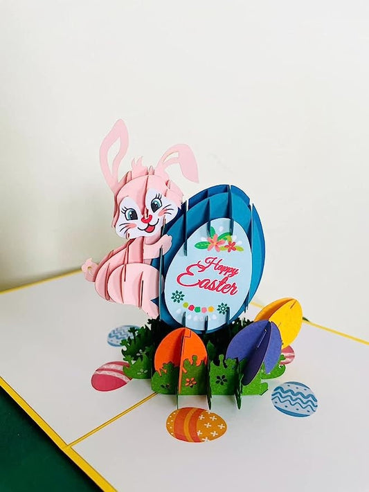 Happy Easter Bunny 3D Pop Up Card